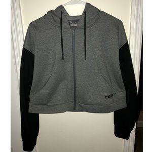 Womens Gymshark Two Toned Cropped Hoodie